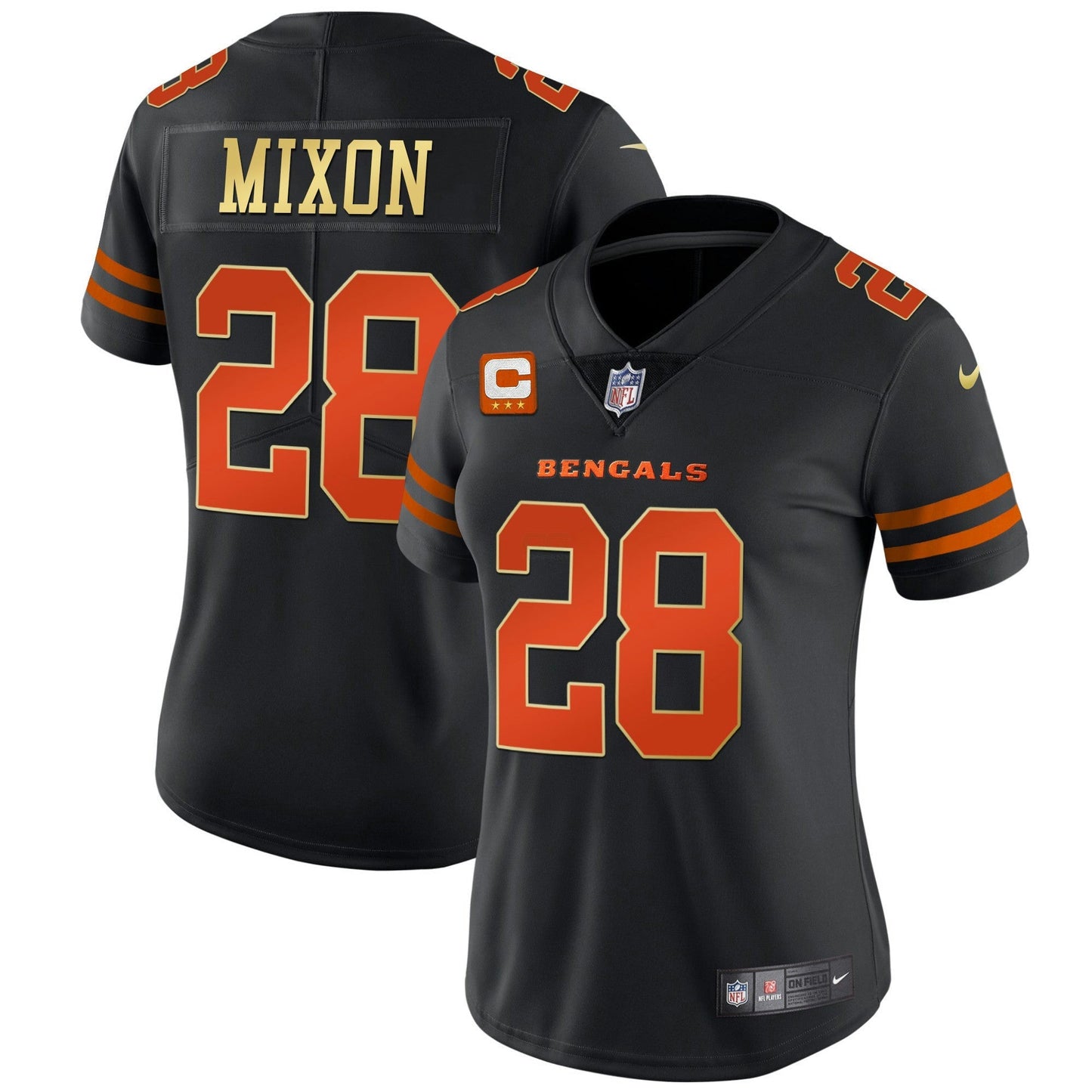 Camisa NFL Women’s Preta Dourada Vapor Jersey