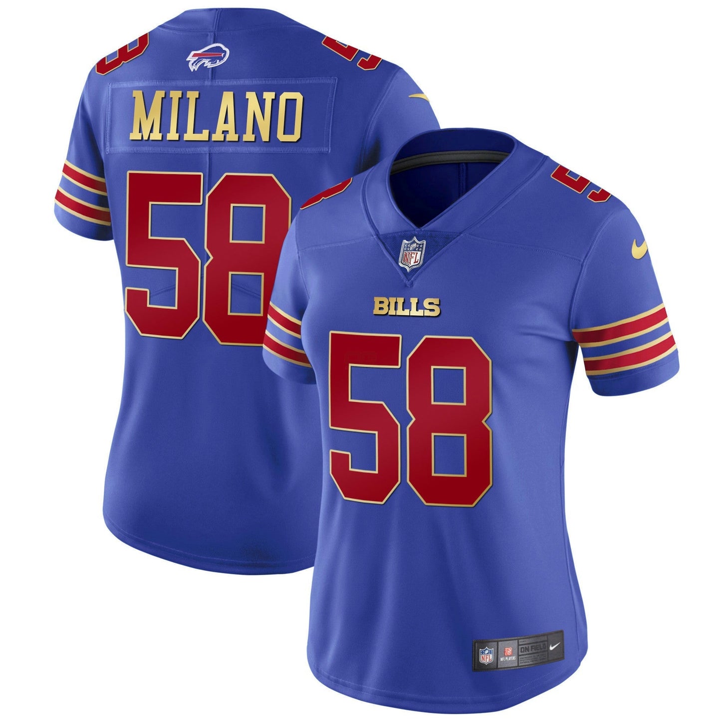 Camisa NFL Women’s Preta Vermelha Vapor Jersey