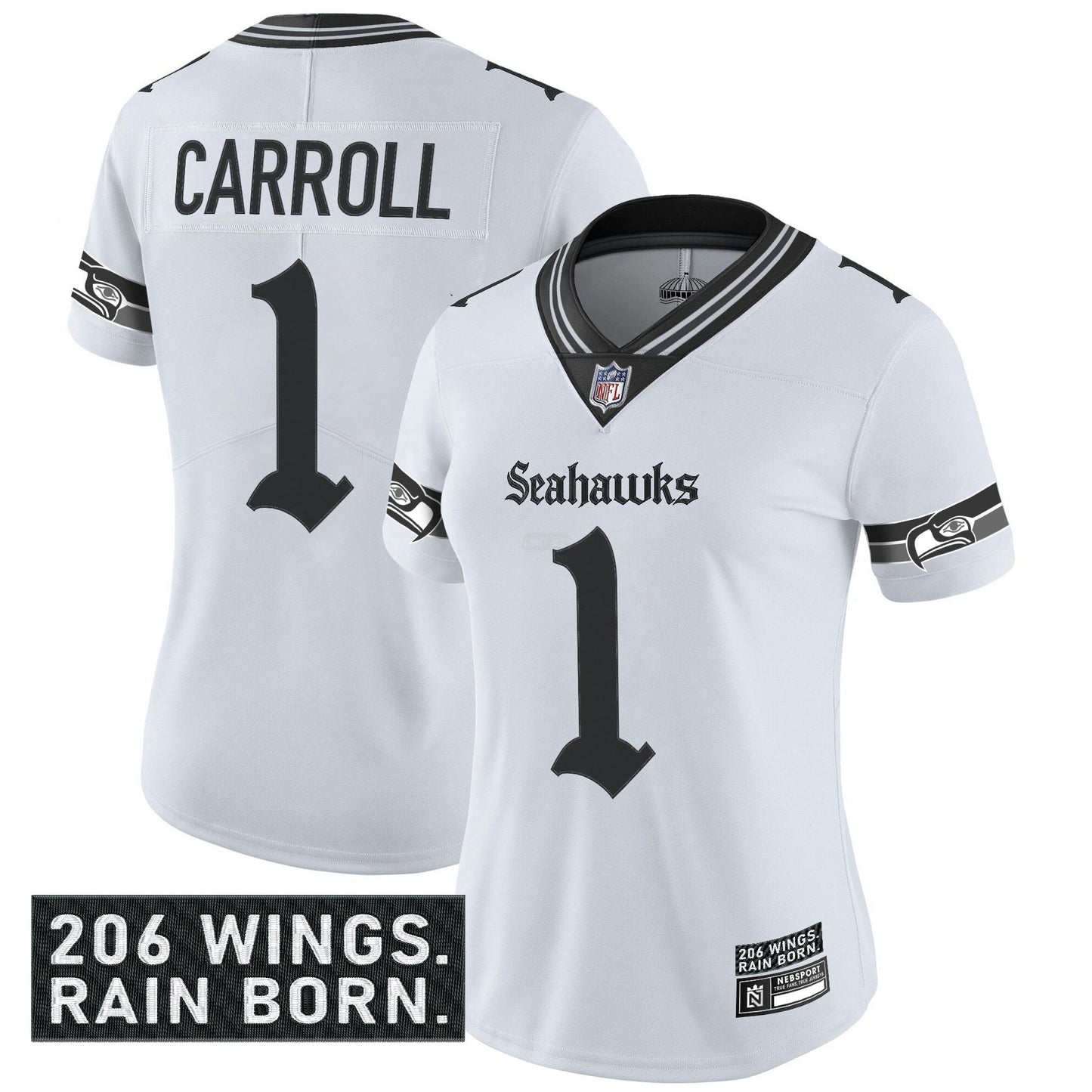 Camisa NFL Women’s Seattle ‘Gothic Rain City Shadows Edition’ Vapor Limited Jersey