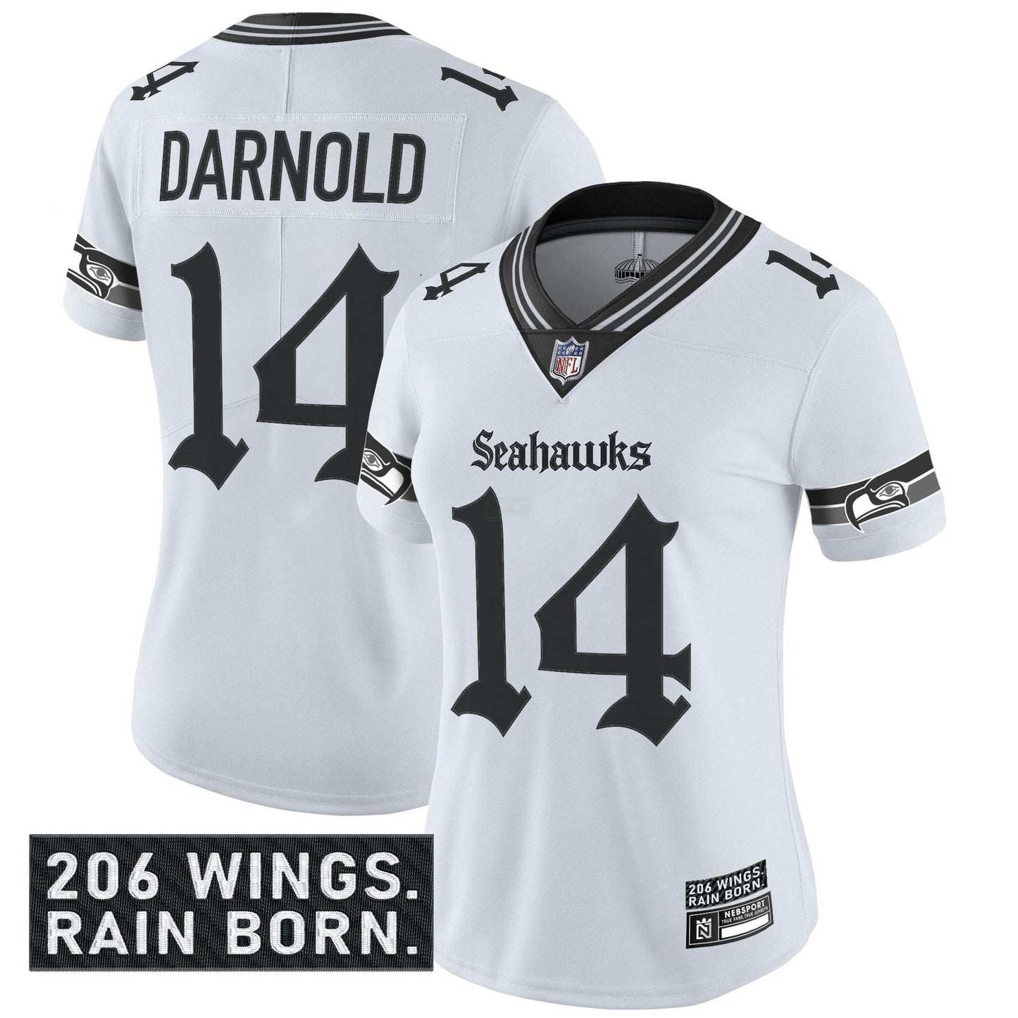 Camisa NFL Women’s Seattle ‘Gothic Rain City Shadows Edition’ Vapor Limited Jersey