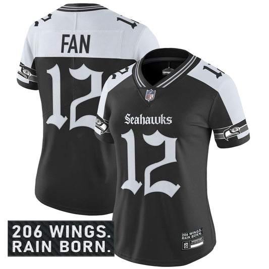Camisa NFL Women’s Seattle ‘Gothic Rain City Shadows Edition’ Vapor Limited Jersey