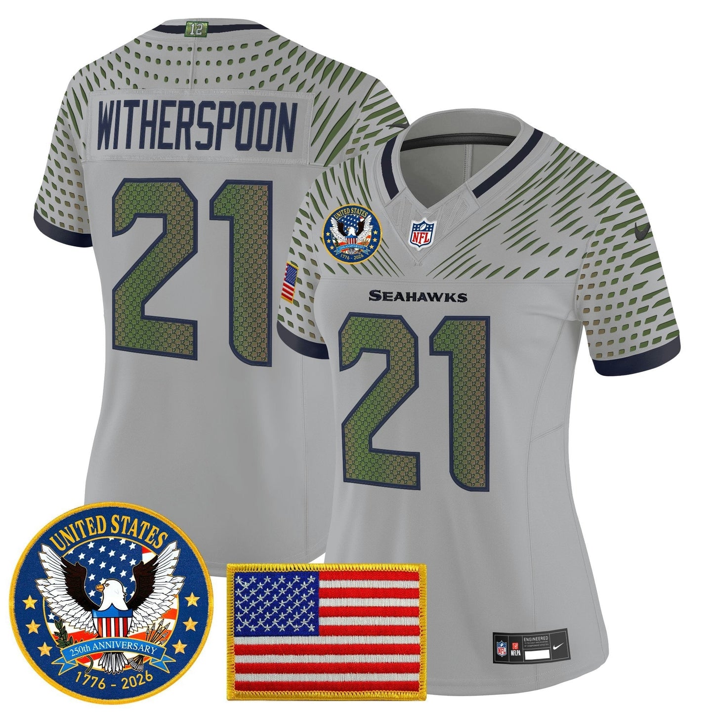 Camisa NFL Women’s Seattle “United States 250th Anniversary Patch” Vapor Limited Jersey