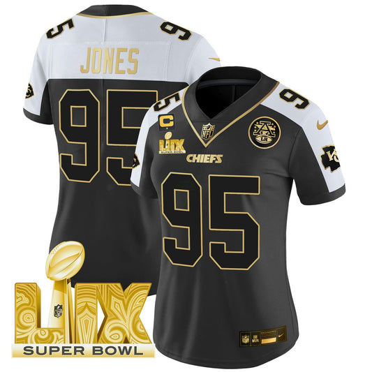 Camisa NFL Women’s Super Bowl LIX Patch Dourada Vapor Limited Jersey