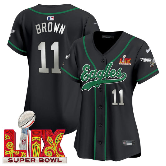 Camisa NFL Women’s Super Bowl LIX Patch Kelly Green Vapor Jersey