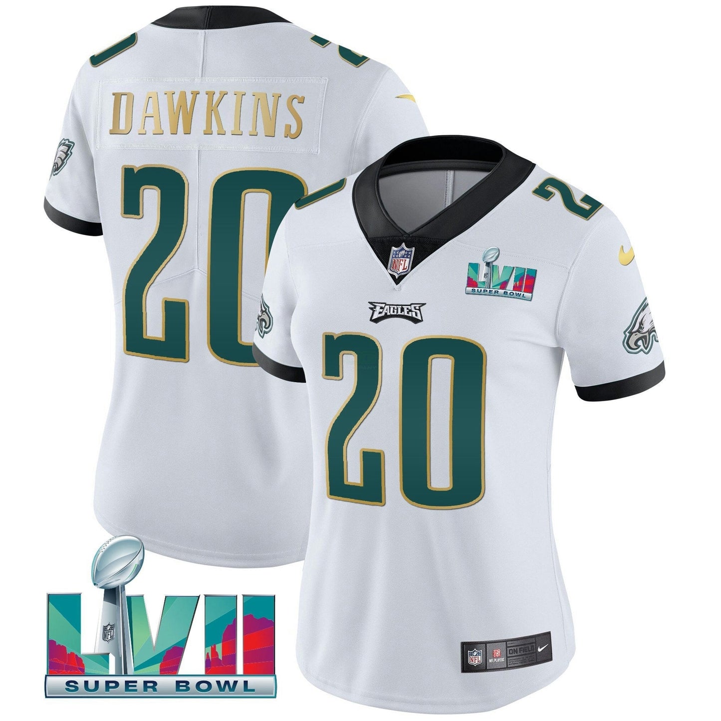 Camisa NFL Women’s Super Bowl LVII Dourada Trim Jersey
