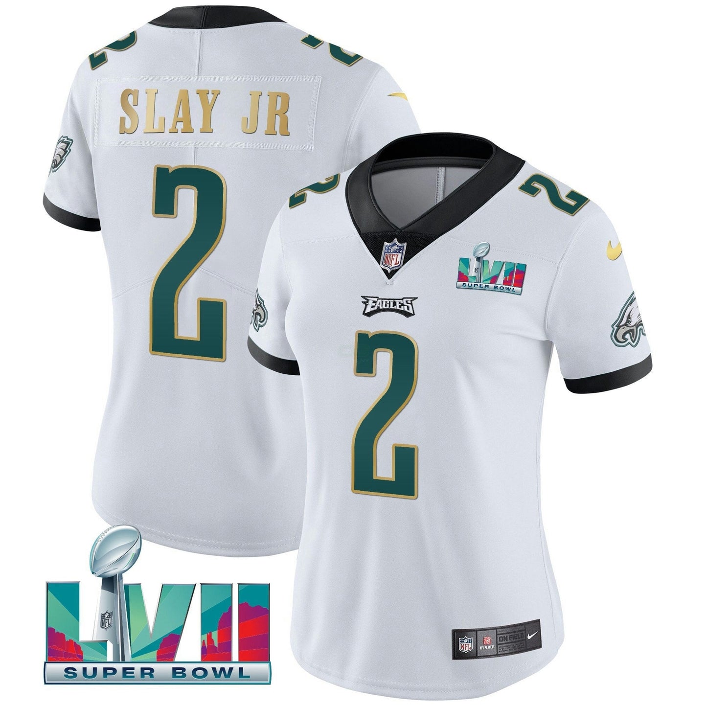 Camisa NFL Women’s Super Bowl LVII Dourada Trim Jersey