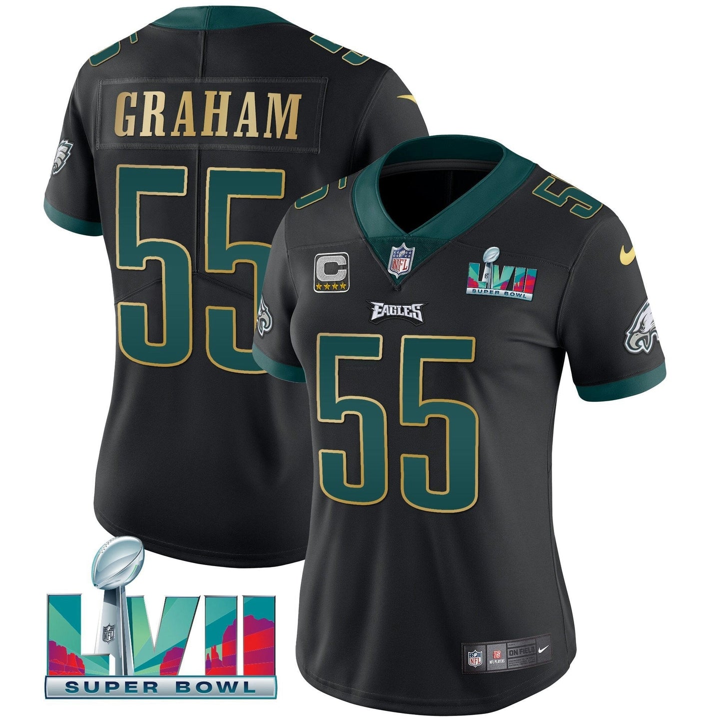 Camisa NFL Women’s Super Bowl LVII Dourada Trim Jersey