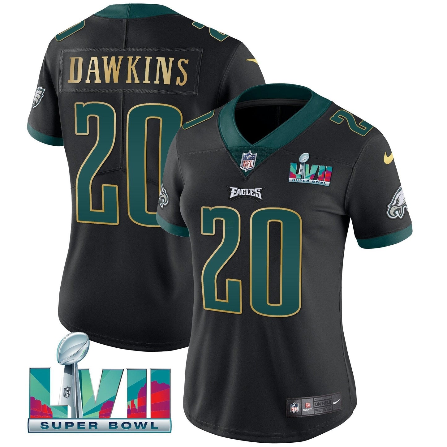 Camisa NFL Women’s Super Bowl LVII Dourada Trim Jersey