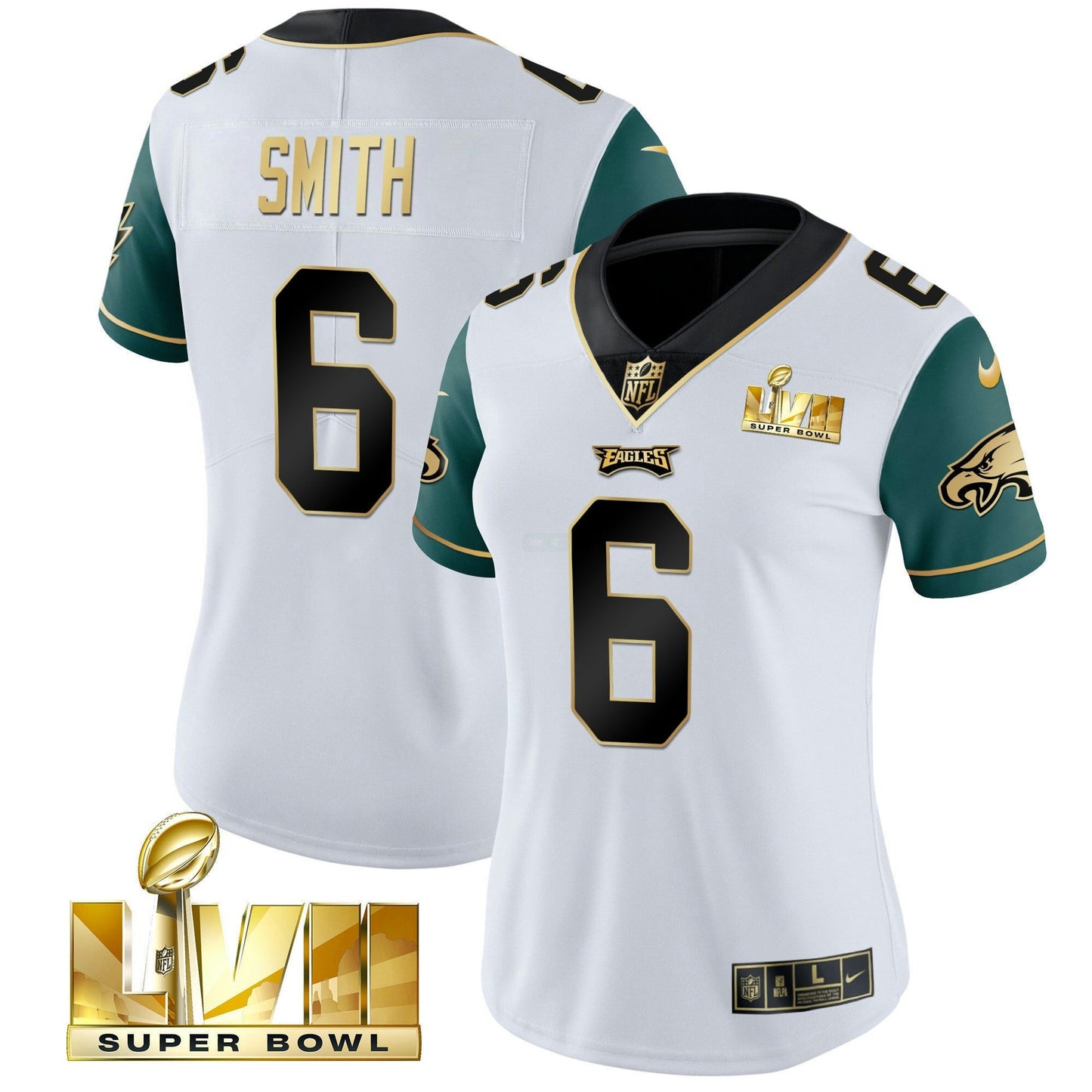 Camisa NFL Women’s Super Bowl LVII Dourada Vapor Jersey