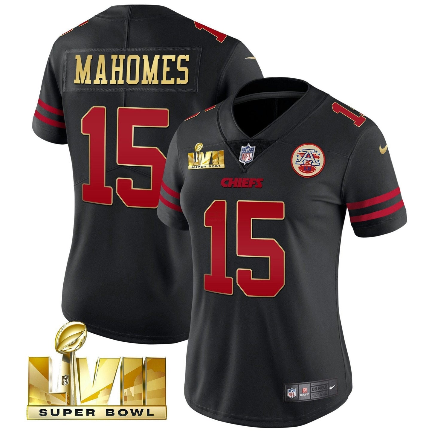 Camisa NFL Women’s Super Bowl LVII Vermelha Dourada Vapor Jersey
