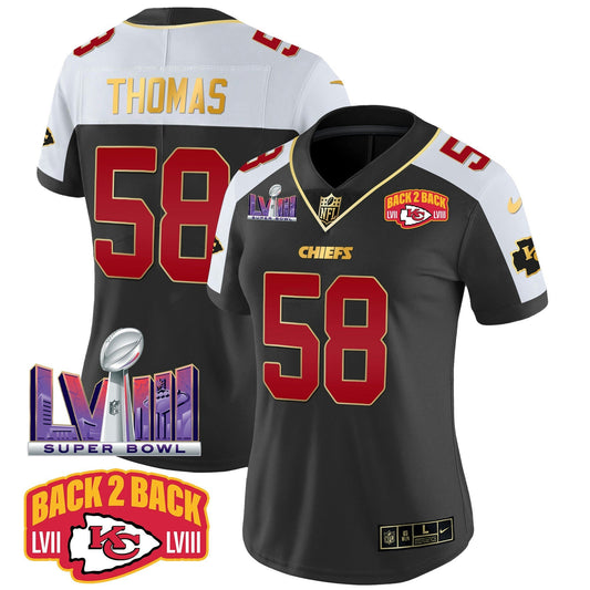 Camisa NFL Women’s Super Bowl LVIII & Back 2 Back Patch Vapor Jersey