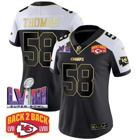 Camisa NFL Women’s Super Bowl LVIII & Back 2 Back Patch Vapor Jersey V2