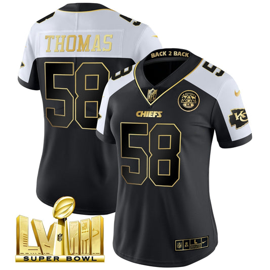 Camisa NFL Women’s Super Bowl LVIII & Back 2 Back Patch Vapor Jersey V5