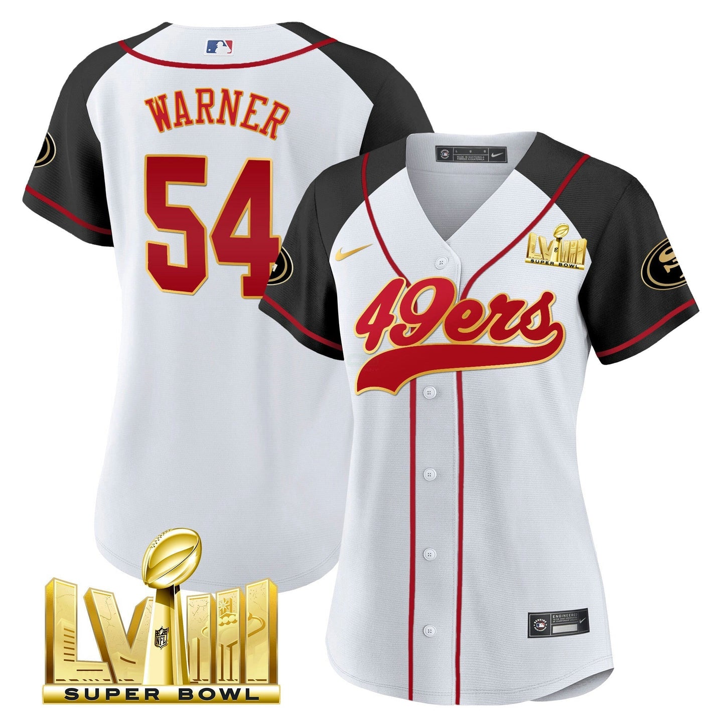 Camisa NFL Women’s Super Bowl LVIII Dourada Patch Jersey