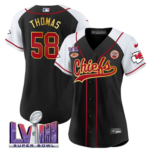 Camisa NFL Kansas City Chiefs Women’s Super Bowl LVIII Patch Jersey