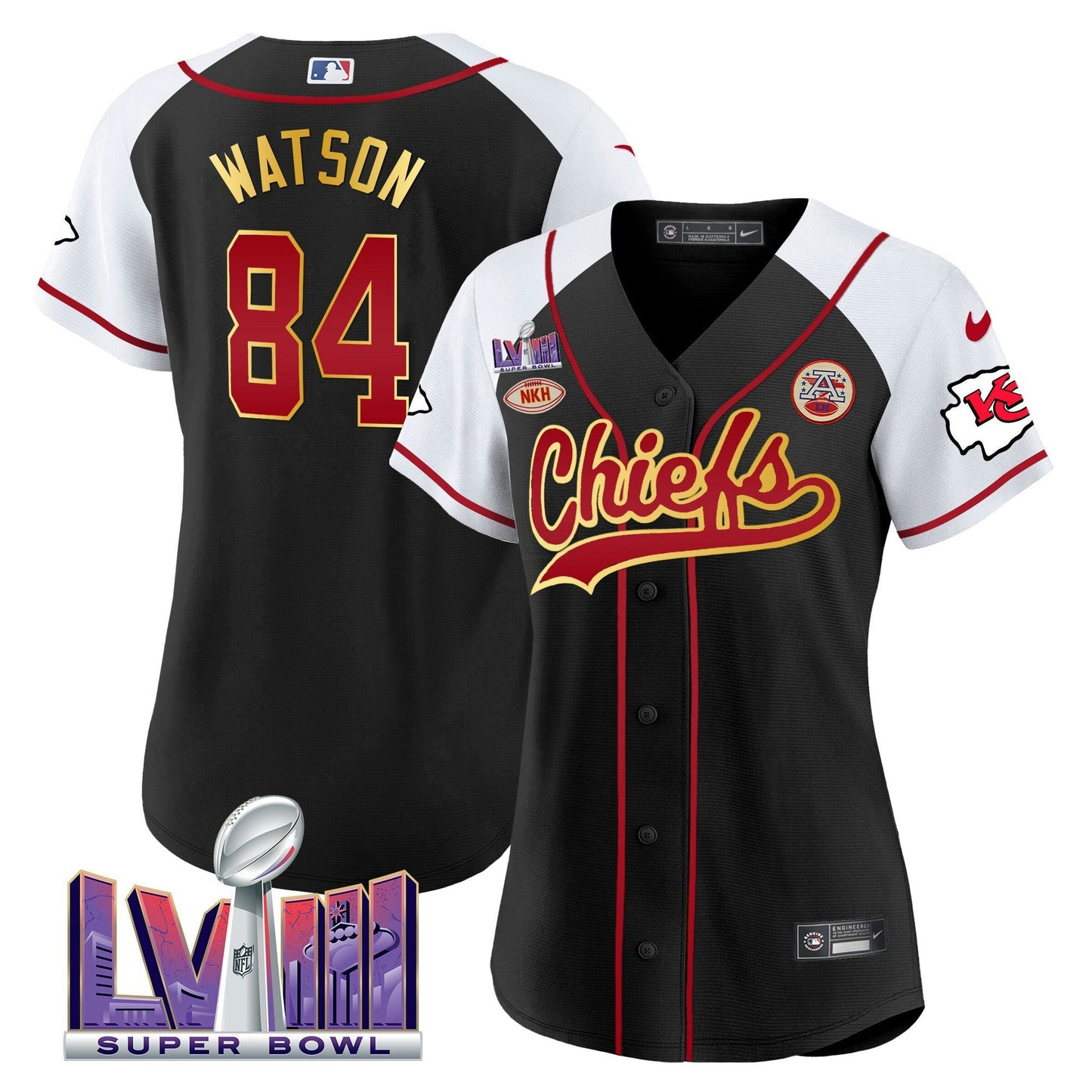 Camisa NFL Kansas City Chiefs Women’s Super Bowl LVIII Patch Jersey