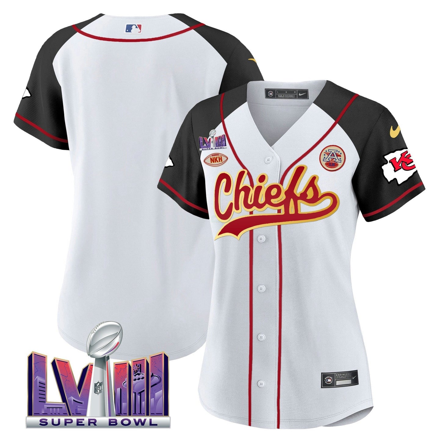 Camisa NFL Kansas City Chiefs Women’s Super Bowl LVIII Patch Jersey