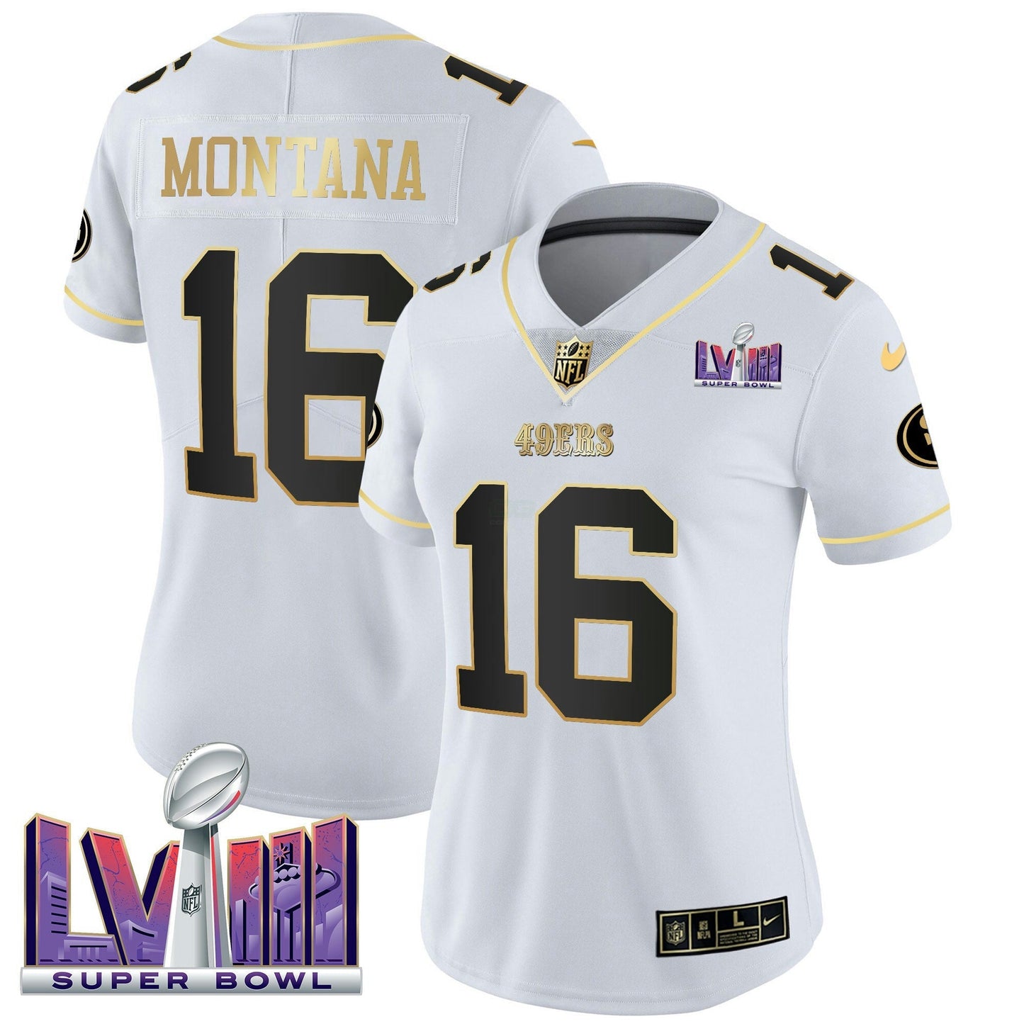 Camisa NFL Women’s Super Bowl LVIII Patch Vapor Jersey V2