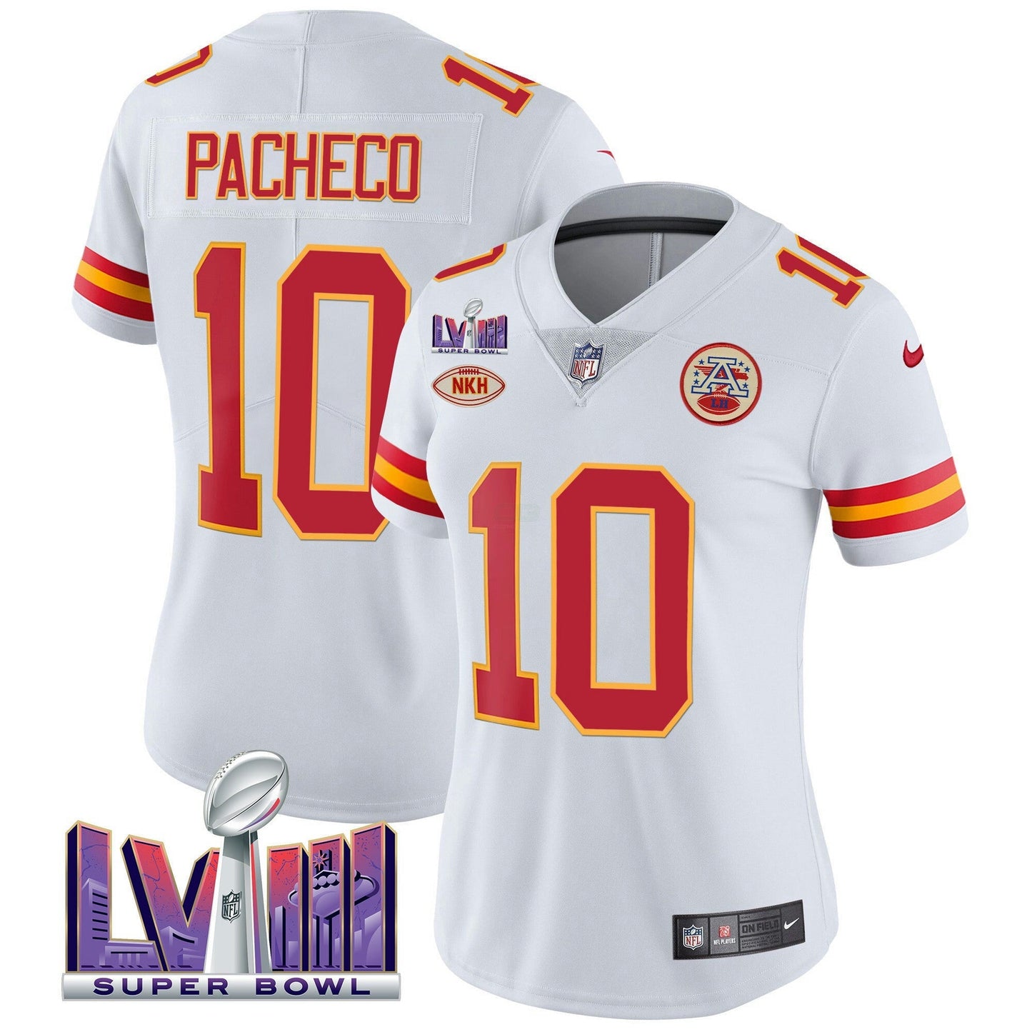Camisa NFL Kansas City Chiefs Women’s Super Bowl LVIII Patch Vapor Jersey V2
