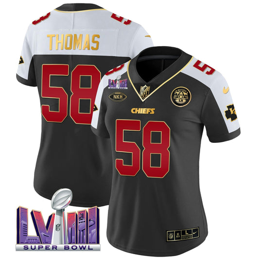 Camisa NFL Kansas City Chiefs Women’s Super Bowl LVIII Patch Vapor Jersey V2