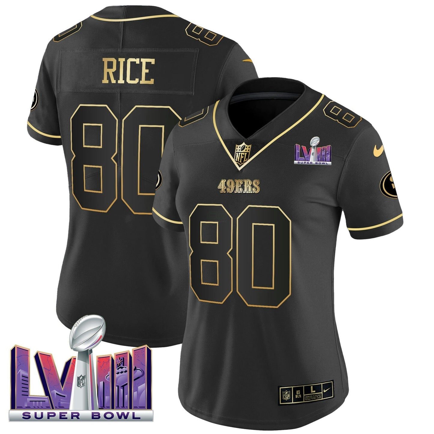 Camisa NFL Women’s Super Bowl LVIII Patch Vapor Jersey V2