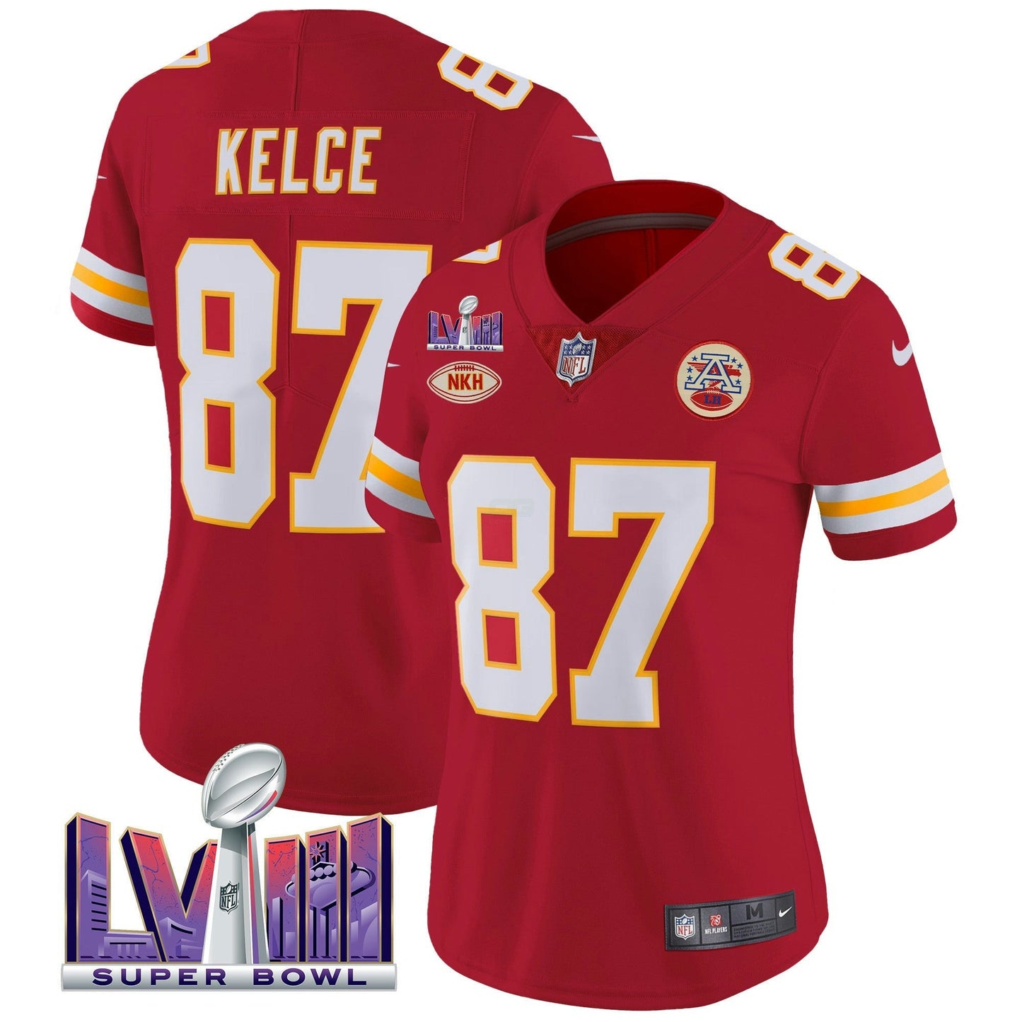 Camisa NFL Kansas City Chiefs Women’s Super Bowl LVIII Patch Vapor Jersey V2