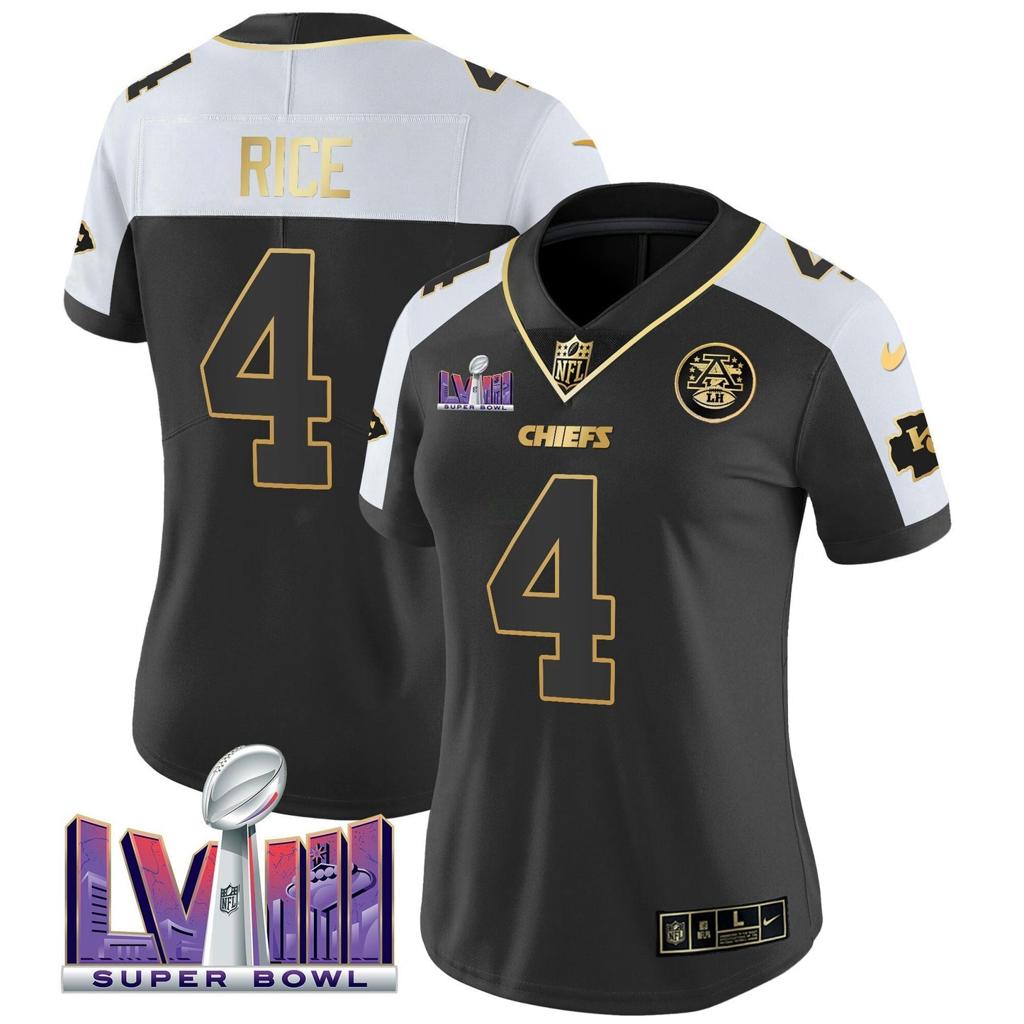 Camisa NFL Women’s Super Bowl LVIII Patch Vapor Jersey V4