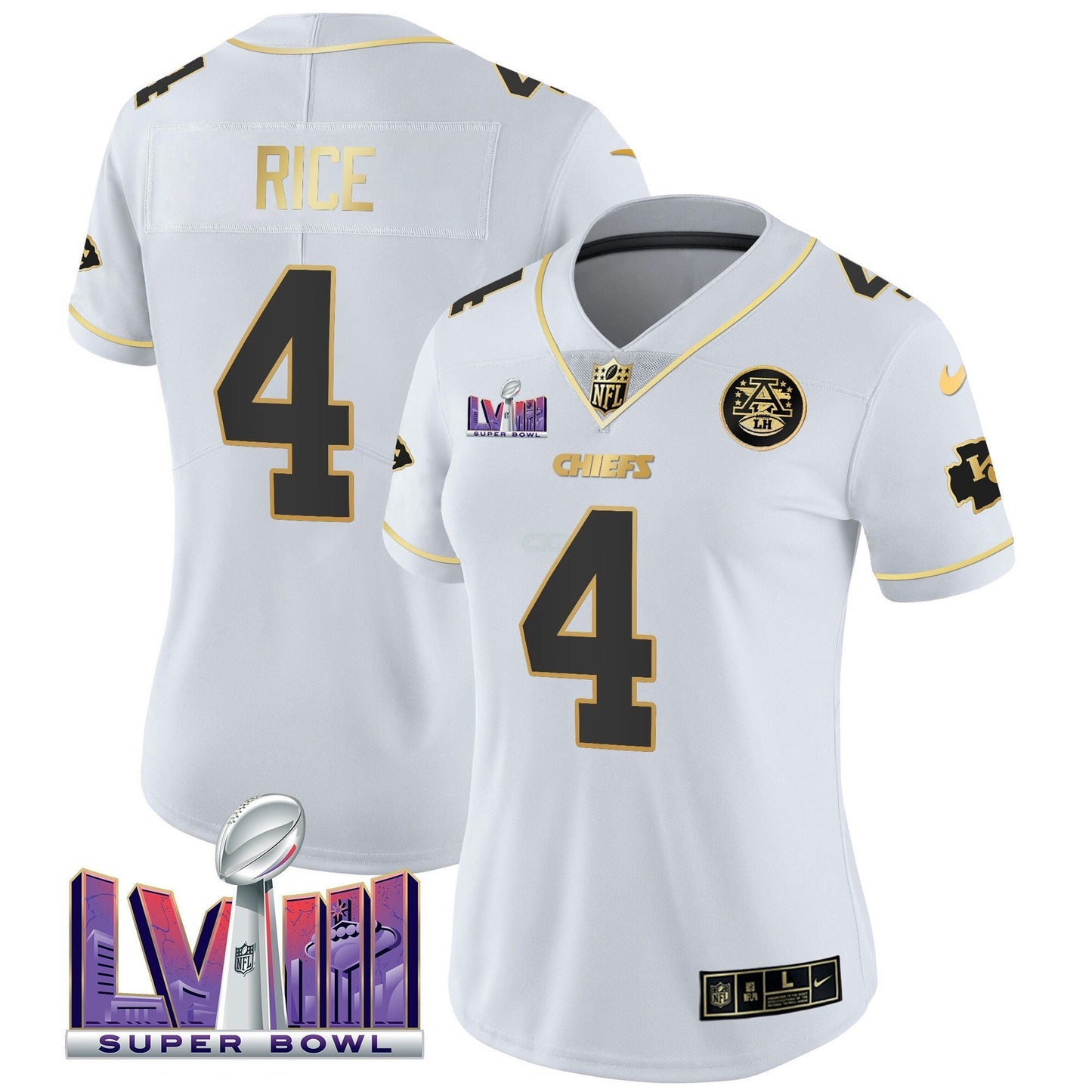 Camisa NFL Women’s Super Bowl LVIII Patch Vapor Jersey V4