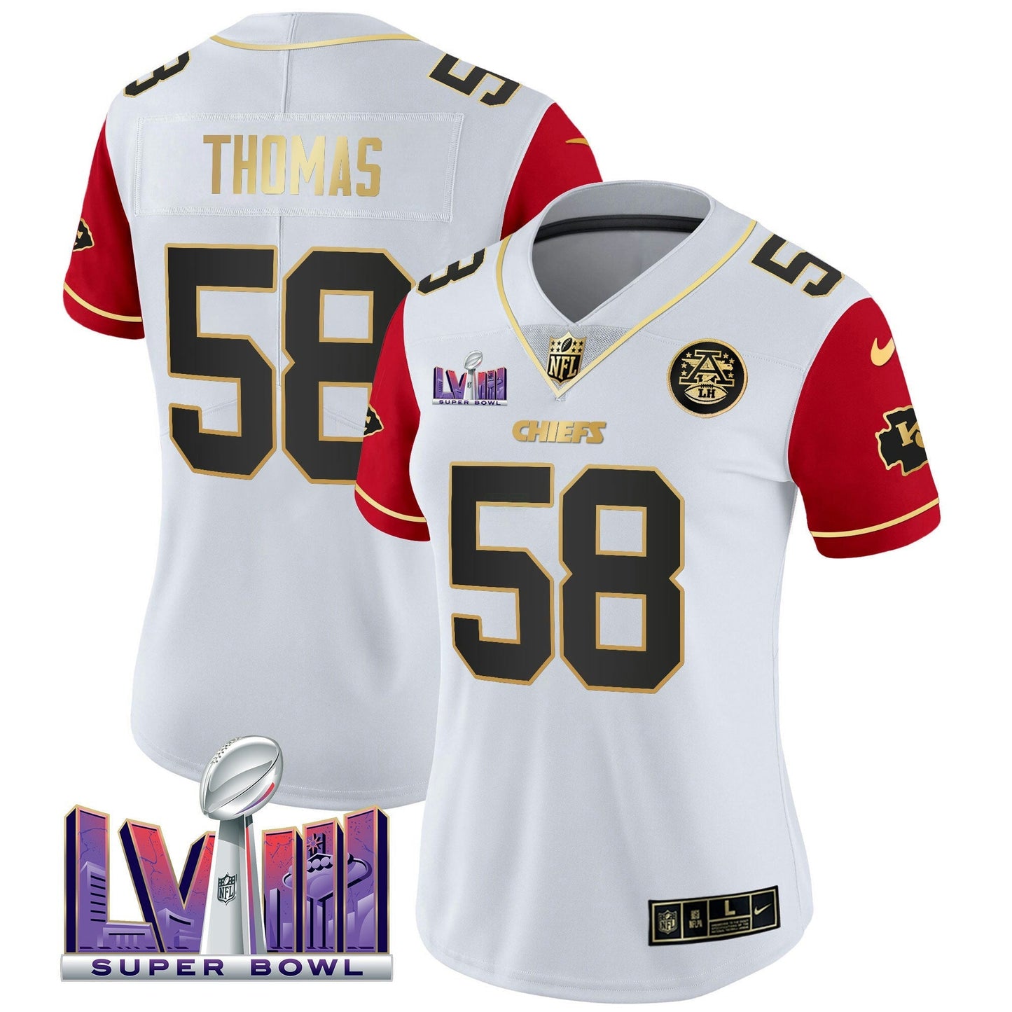 Camisa NFL Women’s Super Bowl LVIII Patch Vapor Jersey V4
