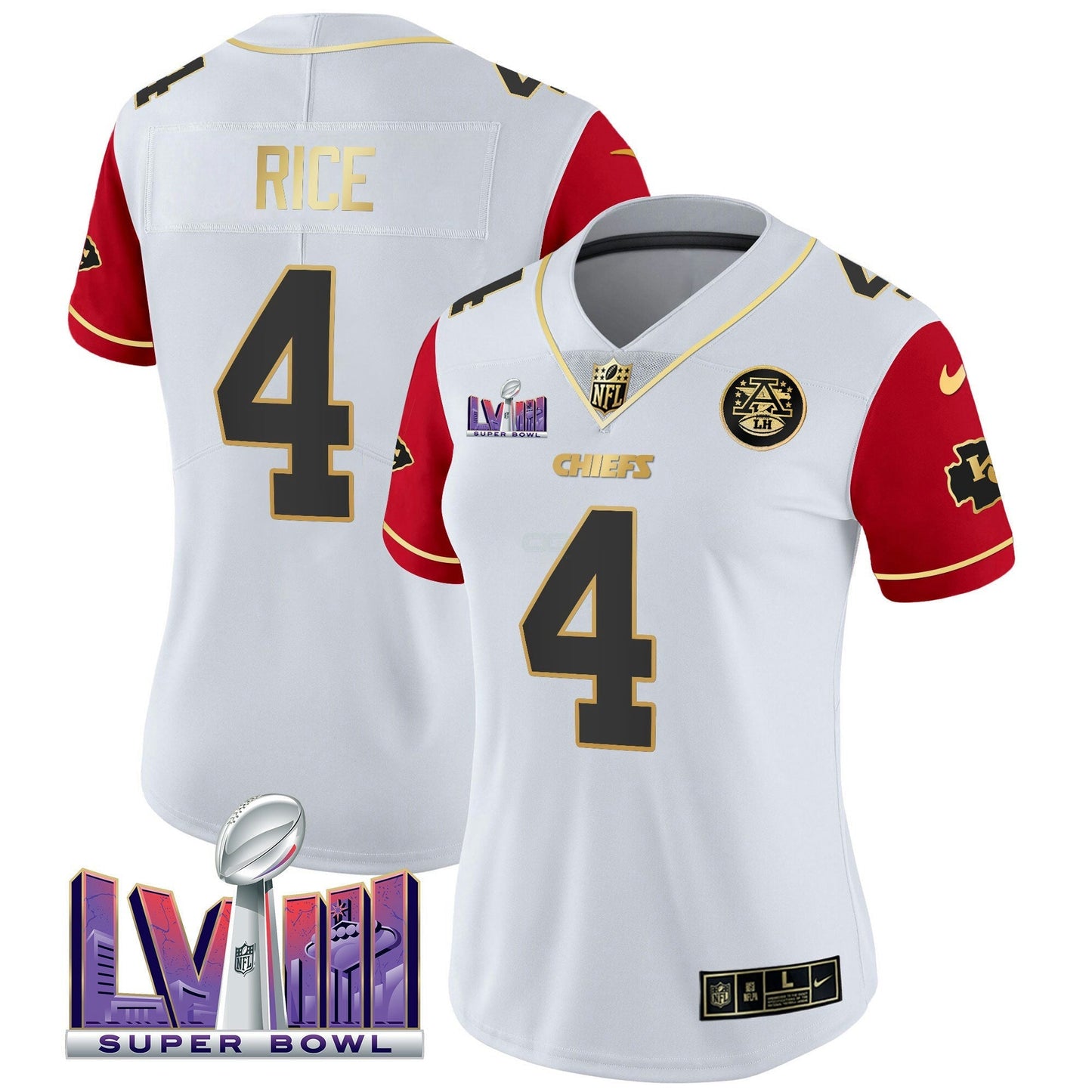 Camisa NFL Women’s Super Bowl LVIII Patch Vapor Jersey V4
