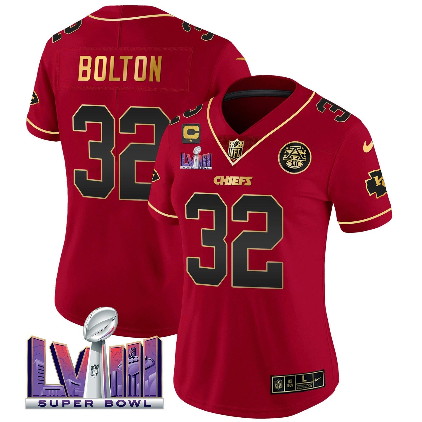 Camisa NFL Women’s Super Bowl LVIII Patch Vapor Jersey V4