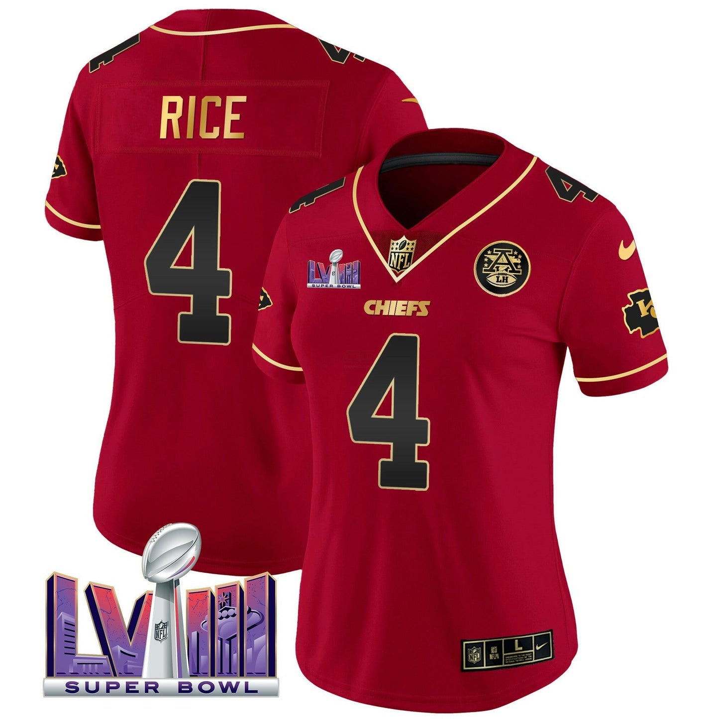 Camisa NFL Women’s Super Bowl LVIII Patch Vapor Jersey V4