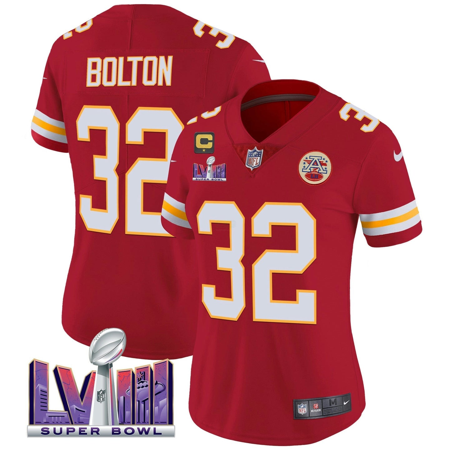Camisa NFL Kansas City Chiefs Women’s Super Bowl LVIII Patch Vapor Jersey