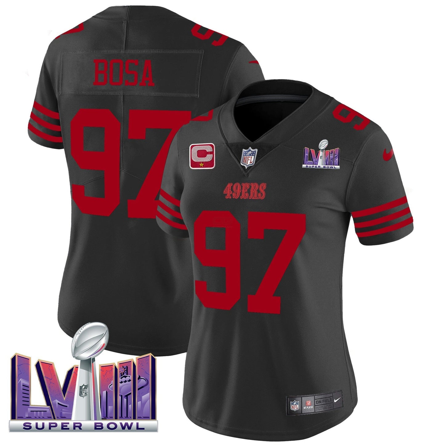 Camisa NFL Women’s Super Bowl LVIII Patch Vapor Limited Jersey