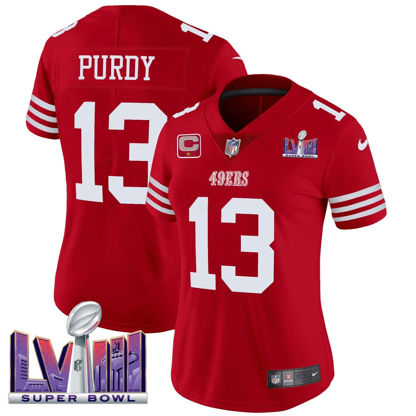 Camisa NFL Women’s Super Bowl LVIII Patch Vapor Limited Jersey