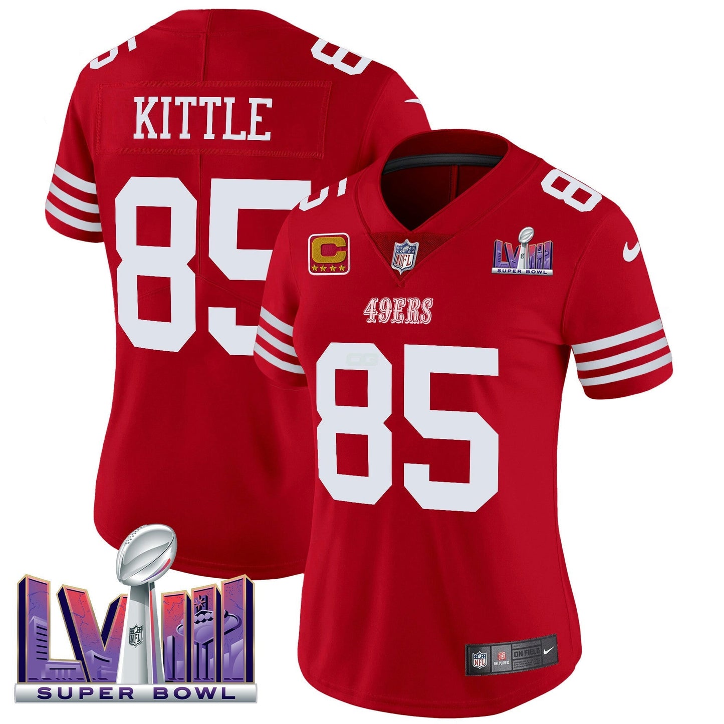 Camisa NFL Women’s Super Bowl LVIII Patch Vapor Limited Jersey