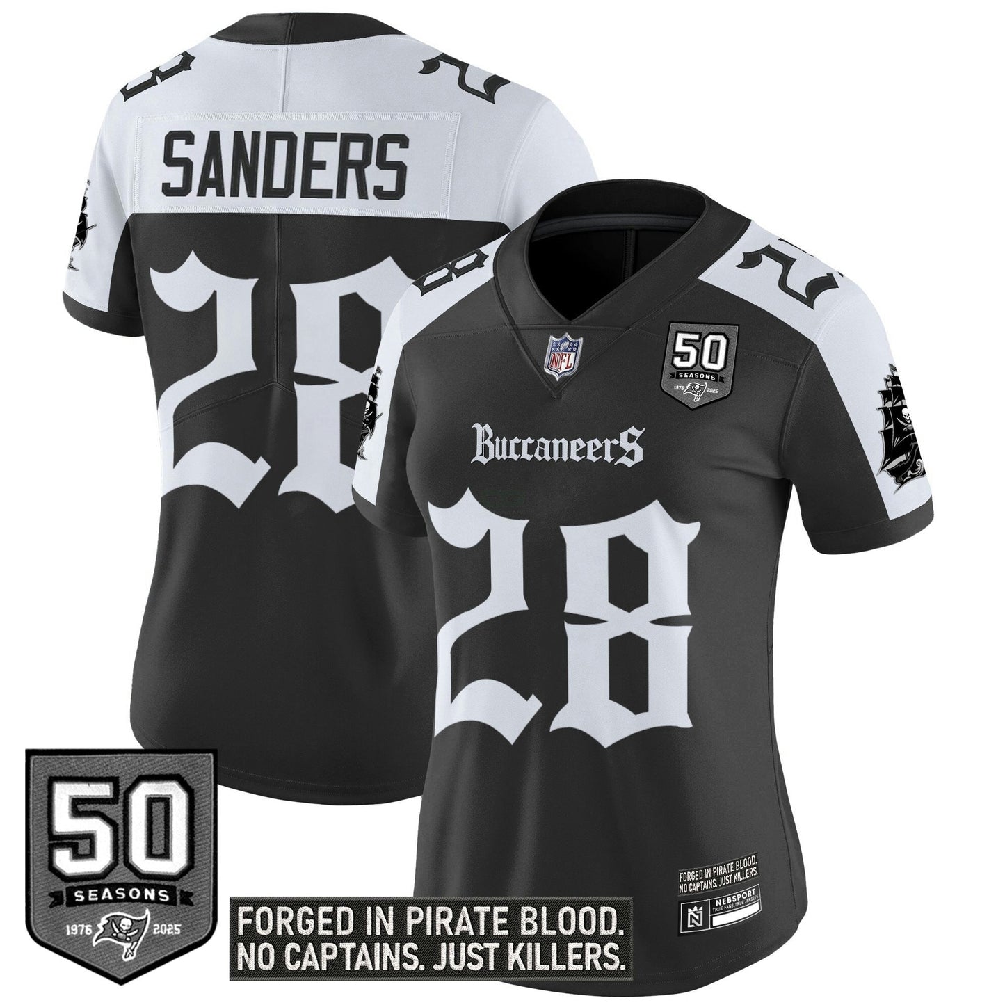 Camisa NFL Women’s Tampa Bay ‘Gothic Pirate Shadows Edition’ Vapor Limited Jersey