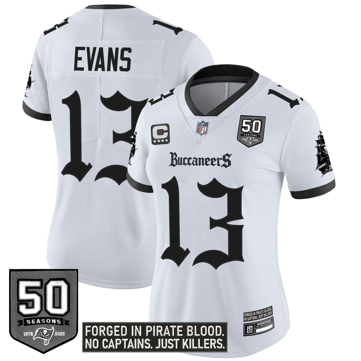 Camisa NFL Women’s Tampa Bay ‘Gothic Pirate Shadows Edition’ Vapor Limited Jersey