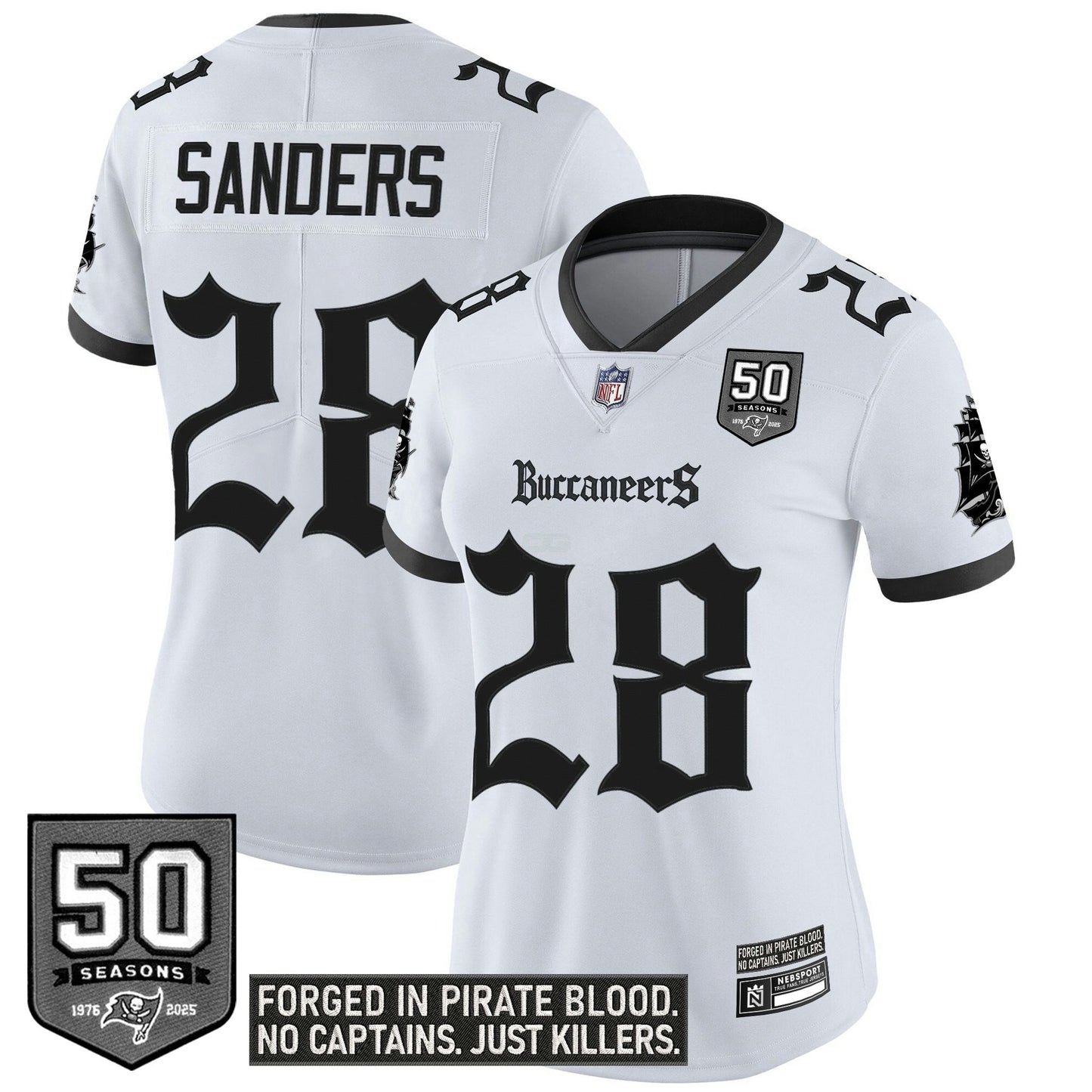 Camisa NFL Women’s Tampa Bay ‘Gothic Pirate Shadows Edition’ Vapor Limited Jersey