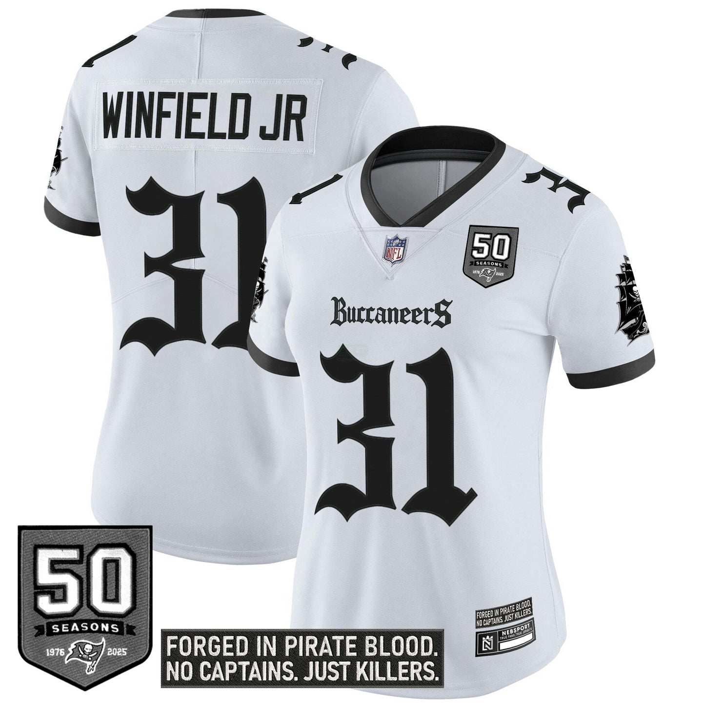 Camisa NFL Women’s Tampa Bay ‘Gothic Pirate Shadows Edition’ Vapor Limited Jersey