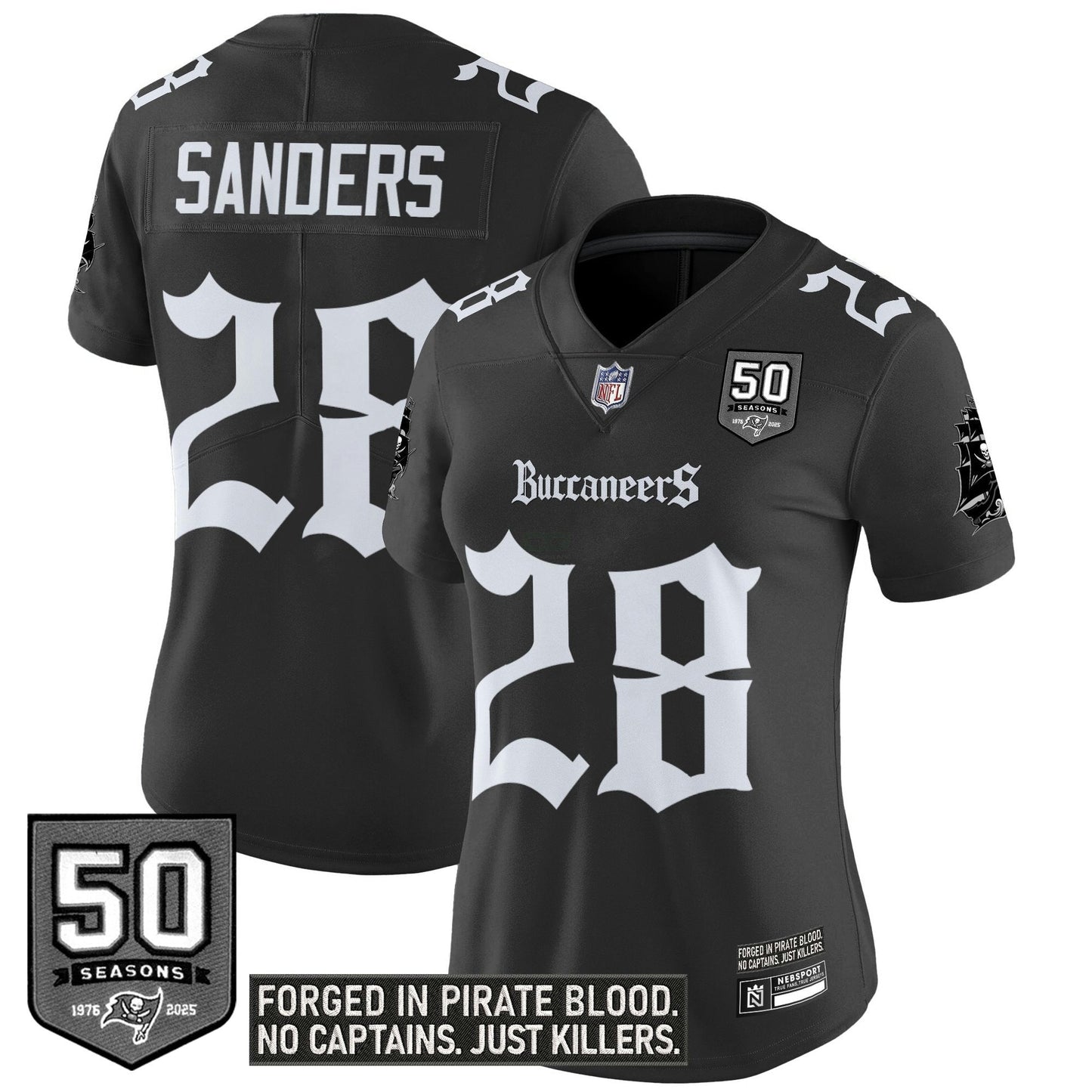 Camisa NFL Women’s Tampa Bay ‘Gothic Pirate Shadows Edition’ Vapor Limited Jersey