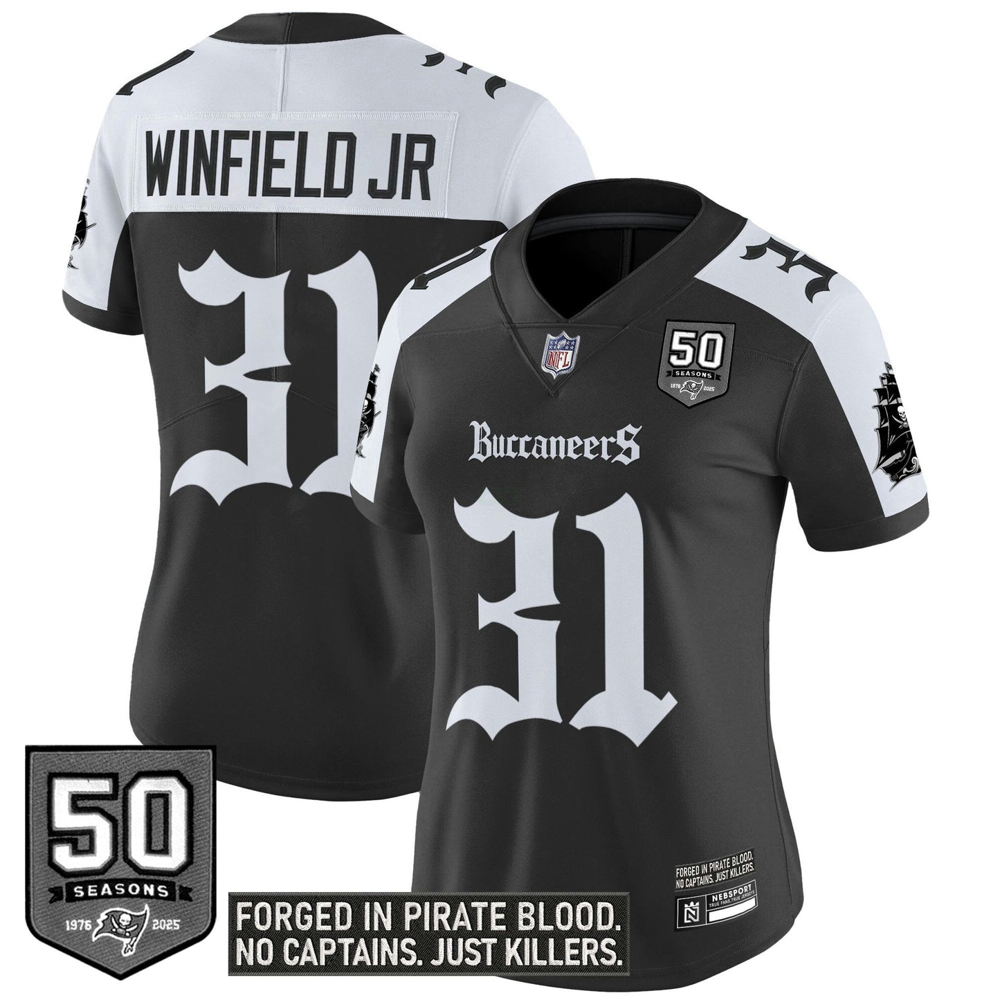 Camisa NFL Women’s Tampa Bay ‘Gothic Pirate Shadows Edition’ Vapor Limited Jersey