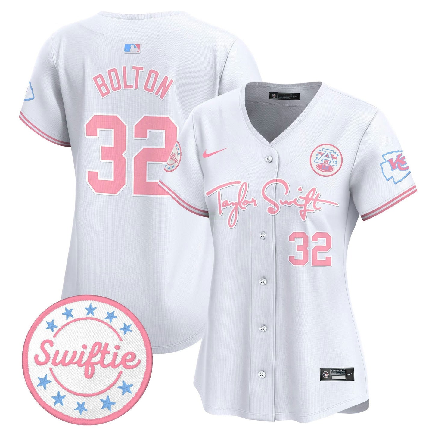 Camisa NFL Women’s Taylor Swift Bubblegum Pink Vapor Premier Limited Jersey