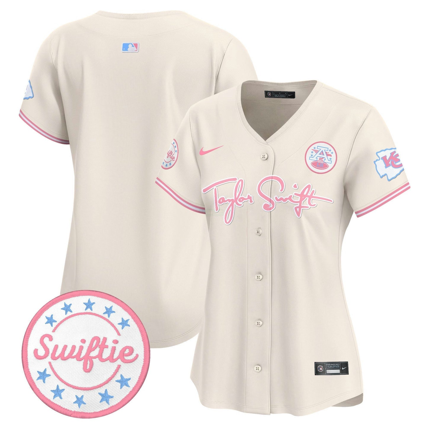 Camisa NFL Women’s Taylor Swift Bubblegum Pink Vapor Premier Limited Jersey