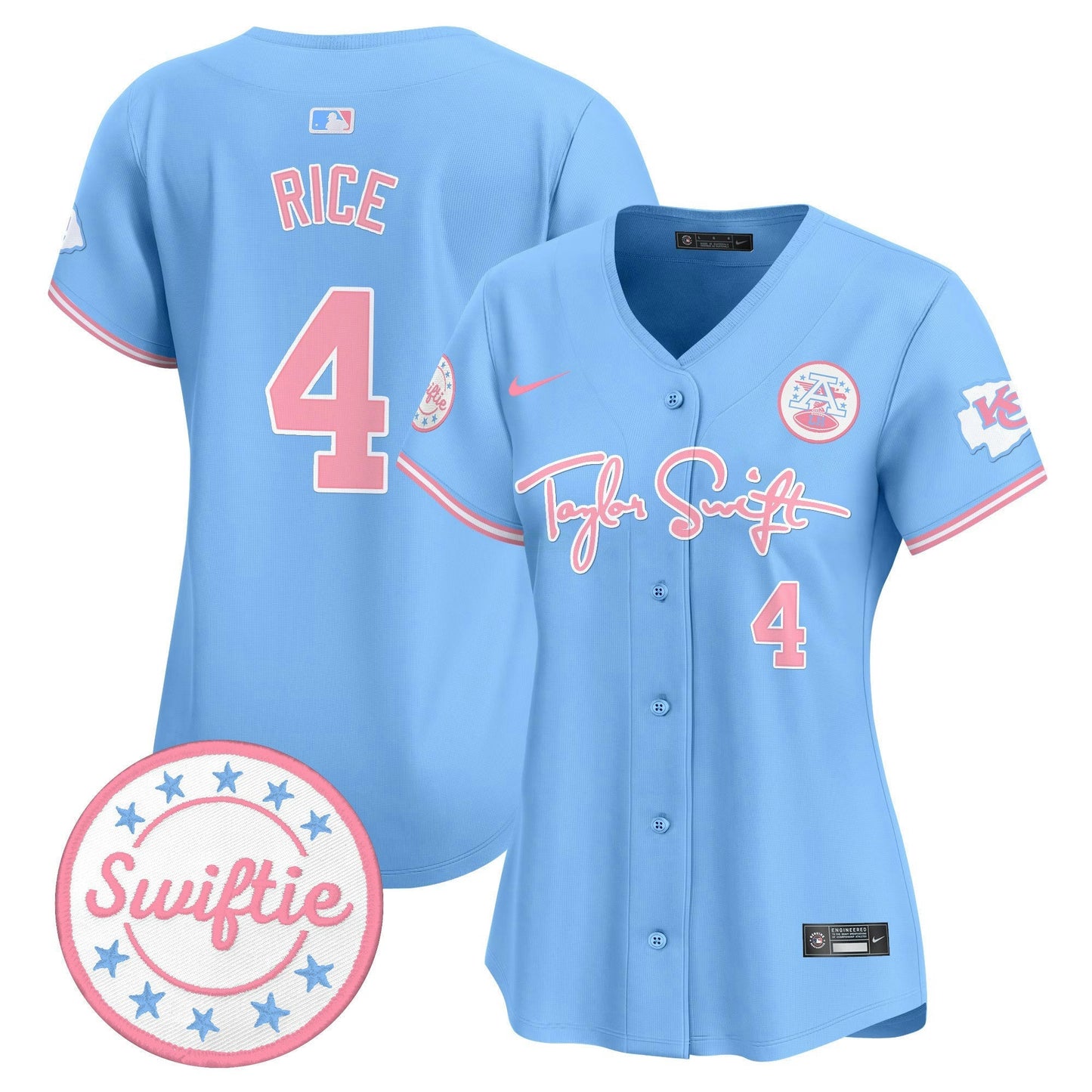Camisa NFL Women’s Taylor Swift Bubblegum Pink Vapor Premier Limited Jersey