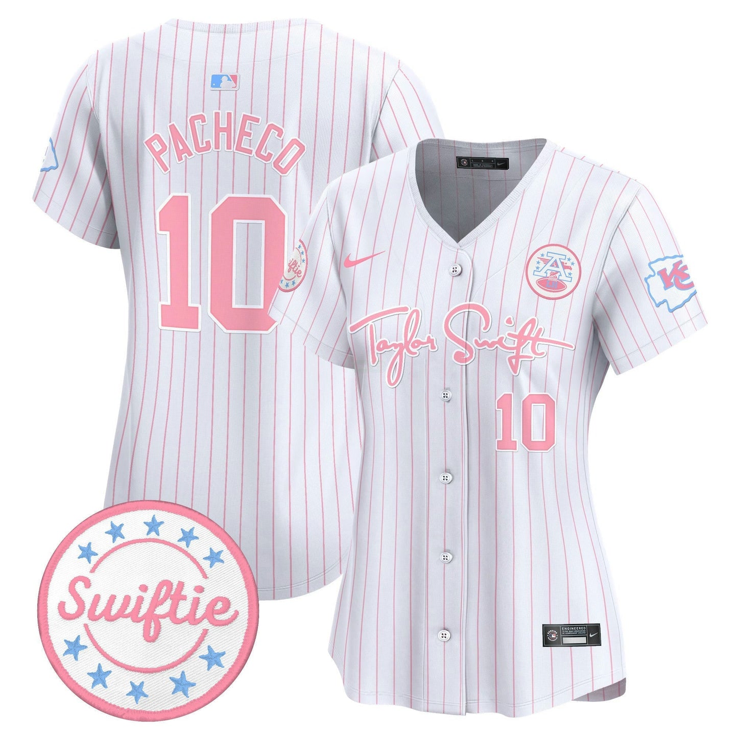 Camisa NFL Women’s Taylor Swift Bubblegum Pink Vapor Premier Limited Jersey