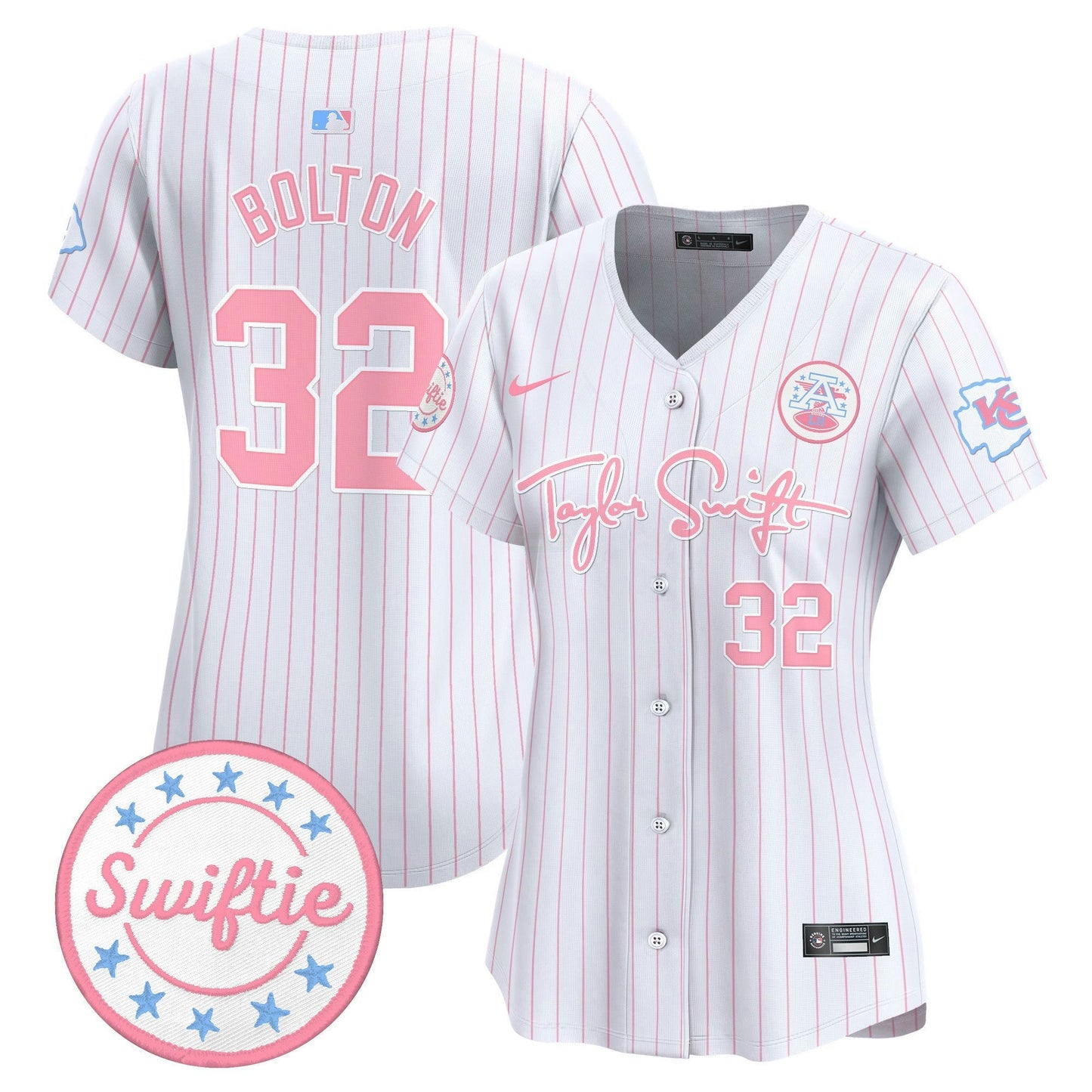 Camisa NFL Women’s Taylor Swift Bubblegum Pink Vapor Premier Limited Jersey