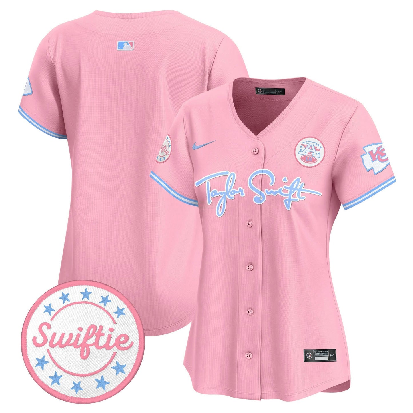 Camisa NFL Women’s Taylor Swift Bubblegum Pink Vapor Premier Limited Jersey