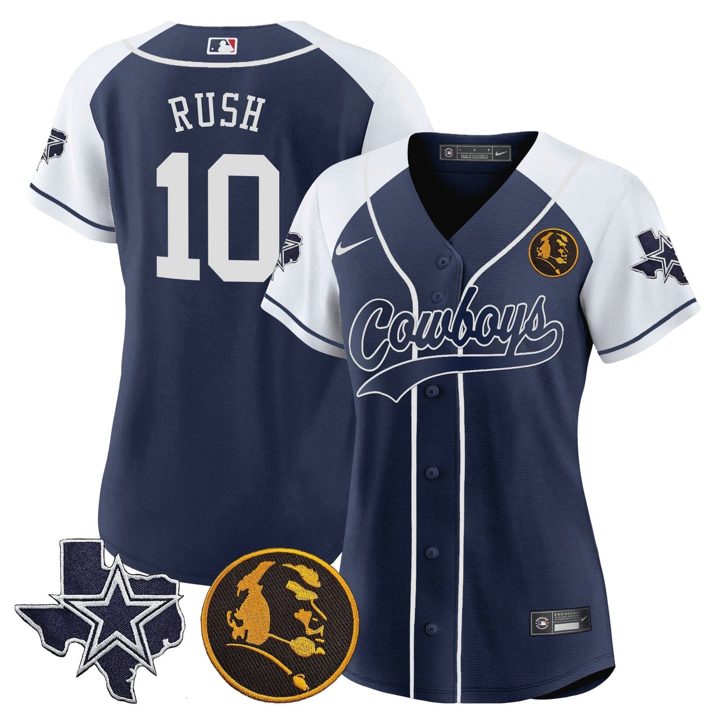 Camisa NFL Women’s Texas & John Madden Patch Jersey