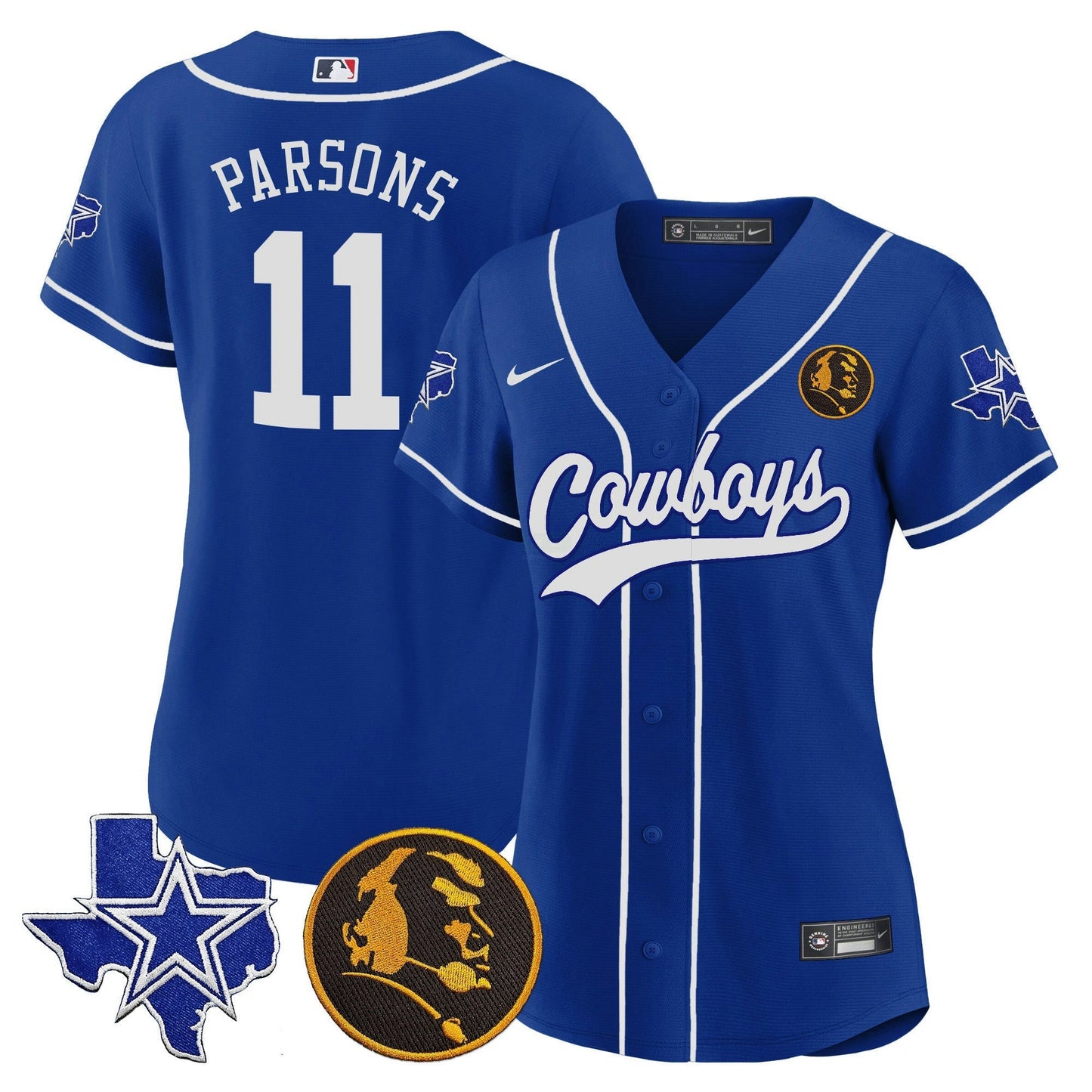 Camisa NFL Women’s Texas & John Madden Patch Jersey